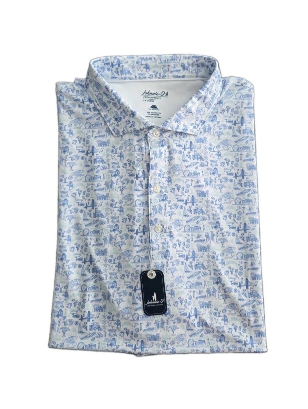 Johnnie-O Performance 20th Limited Edition Palisades Blue Men's Size XXL
